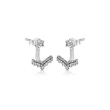 Princess Wish CZ Stud Earrings 925 Sterling Silver Women Jewelry
