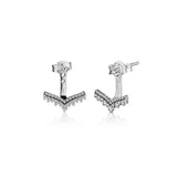 Princess Wish CZ Stud Earrings 925 Sterling Silver Women Jewelry