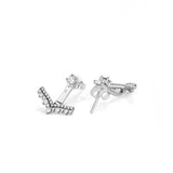 Princess Wish CZ Stud Earrings 925 Sterling Silver Women Jewelry