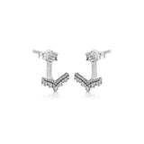 Sterling Silver Princess Wish Stud Earring with Clear CZ