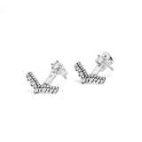 Sterling Silver Princess Wish Stud Earring with Clear CZ