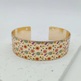 Silver Plated Flower Bracelet Bangle for Women Girls