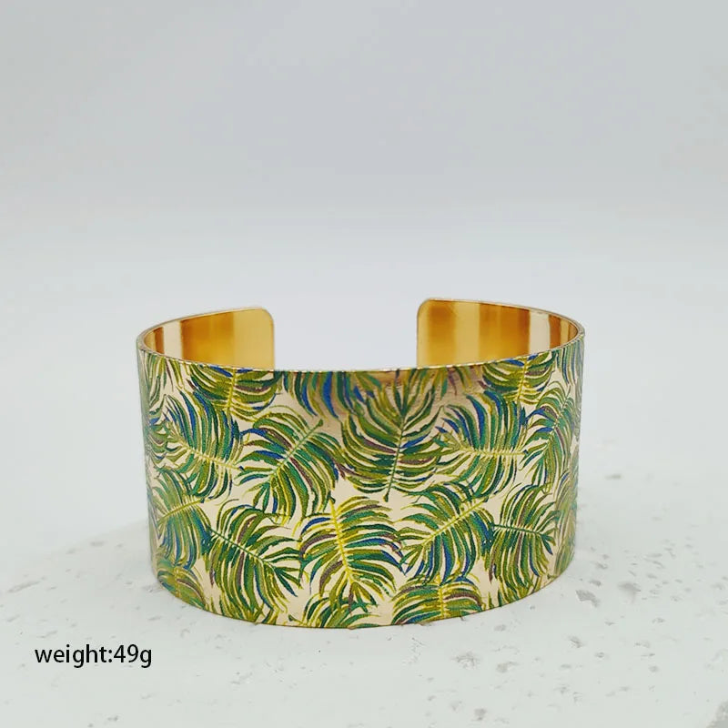 Silver Plated Flower Bracelet Bangle for Women Girls