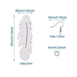 Sublimation Feather Earrings Double Sided Heat Transfer Blank