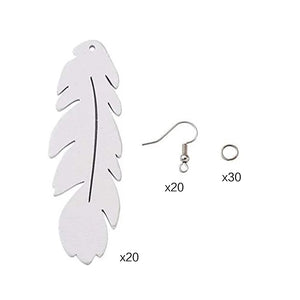 Sublimation Feather Earrings Double Sided Heat Transfer Blank