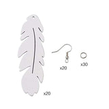 Sublimation Feather Earrings Double Sided Heat Transfer Blank