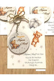 Teddy Bear Wood Keychain (16 PCs)