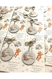 Teddy Bear Wood Keychain (16 PCs)