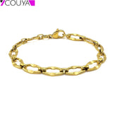 Prismatic Big Link Statement Bracelets Stainless Steel Bangles