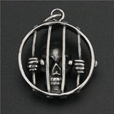 Prison Skull Pendant 316L Stainless Steel Ghost Justice Pendant