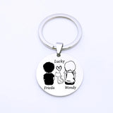 Couples Pet Name Keyring Lovers Keychain Gift