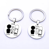 Personalized Pet Name Keyring for Family Dog Cat Lovers - Engraved Keychain Gift