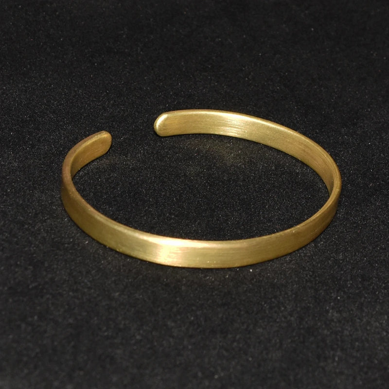 Frosted Smooth Brass Bracelet Engraving Cuff Bangle
