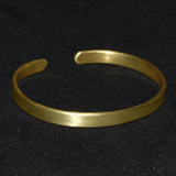 Frosted Smooth Brass Bracelet Engraving Cuff Bangle