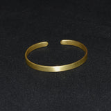 Frosted Smooth Brass Bracelet Engraving Cuff Bangle