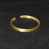 Frosted Smooth Brass Bracelet Engraving Cuff Bangle