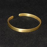 Frosted Smooth Brass Bracelet Engraving Cuff Bangle
