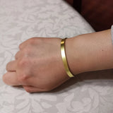 Frosted Smooth Brass Bracelet Engraving Cuff Bangle