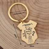 Baby Stats Key Chain Baby Jewelry Siamese Gift Mom Dad Children