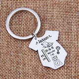 Baby Stats Key Chain Baby Jewelry Siamese Gift Mom Dad Children