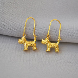 Cute Dog Golden Pig Zodiac Earrings