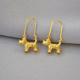 Cute Dog Golden Pig Zodiac Earrings
