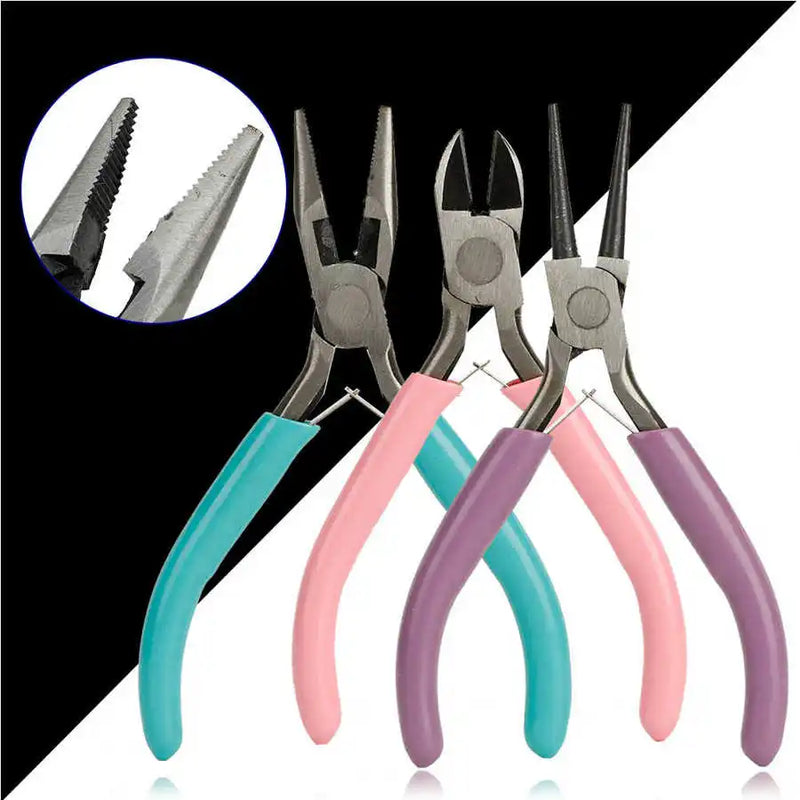 3pcs Jewelry Making Needle Cutting Pliers Hand Wire Cut DIY Jewelry Tool Set