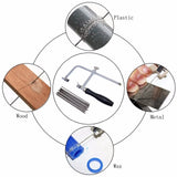 Adjustable Saw Bow with 144 Piece Saw Blade Jewelry Saw Frame DIY Making Tool