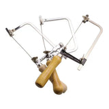 Adjustable Wooden Handle Saw Frame Bow With 12 Blades DIY Tool