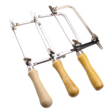 Adjustable Wooden Handle Saw Frame Bow With 12 Blades DIY Tool