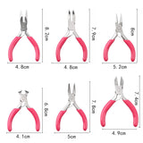 Stainless Steel DIY Jewelry Pliers Set with Round Snout & Chain Pliers