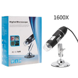 1600X USB Digital Microscope Camera Magnifier Zoom Stand