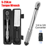 Adjustable Torque Wrench 1/4'' Drive 5-25N.m Hand Tool