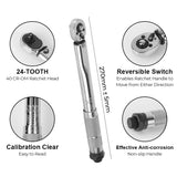 Adjustable Torque Wrench 1/4'' Drive 5-25N.m Hand Tool