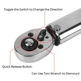 Adjustable Torque Wrench 1/4'' Drive 5-25N.m Hand Tool