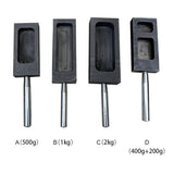 Graphite Crucible Silver Bar Mould Handle Iron Melting Casting Scrap Pour Tool