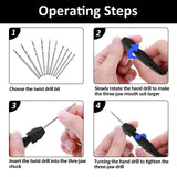 Precision Pin Vise Hand Drill Bits Set, Mini Twist Drill Bits (0.8-3.0mm)