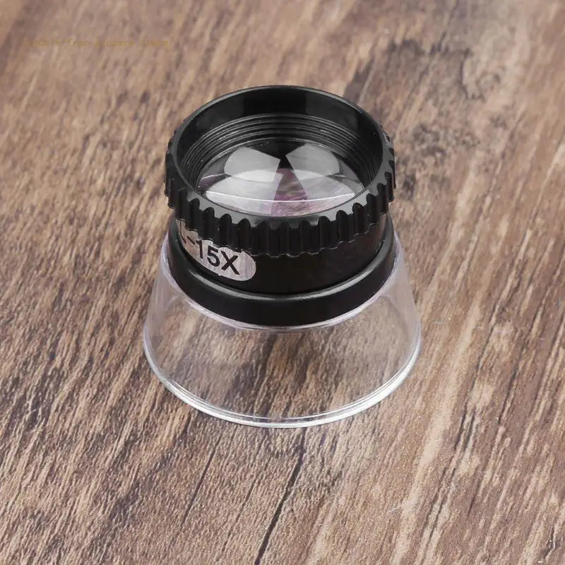 Professional 15X Monocular Magnifying Glass for Jewelry Map Reading Loupe Lens