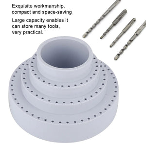 Rotating Round Drill Bit Storage Case Organizer