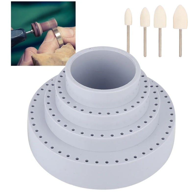 Rotating Round Drill Bit Storage Case Organizer