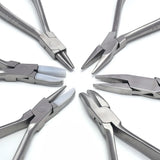 Stainless Steel Needle Nose Pliers Jewelry DIY Glasses Repair Nylon Pliers