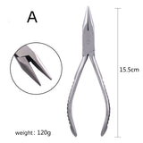 Stainless Steel Needle Nose Pliers Jewelry Making DIY Glasses Repair Tools
