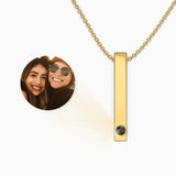 Projection Bar Necklace Personality Photo Pendant