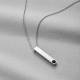 Projection Bar Necklace Personality Photo Pendant