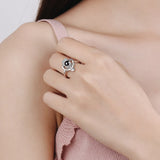 Love Heart Rings for Women Arrow Cubic Zirconia Open Ring Female Jewelry