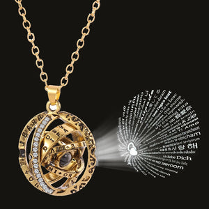 100 Languages I Love You Pendant Necklace for Girlfriend Wife