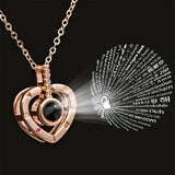 Projection Necklace 100 Languages I Love You Pendant Jewelry For Lover