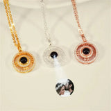 Personalized Photo Necklace Crystal Pendant Memorial Gift