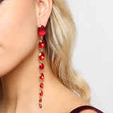 AB Crystal Rhinestone Drop Earrings for Women