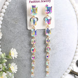 AB Crystal Rhinestone Drop Earrings for Women